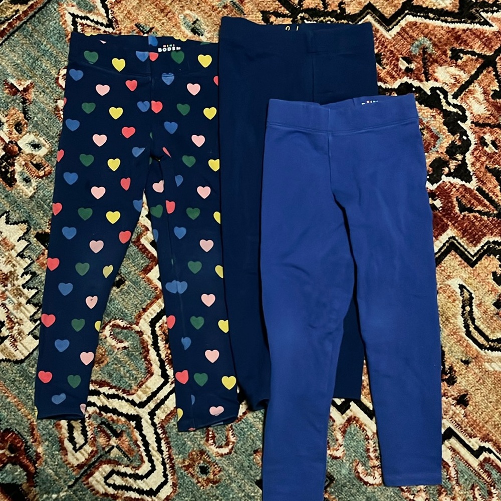 Mini Boden Leggings (3 Pairs)